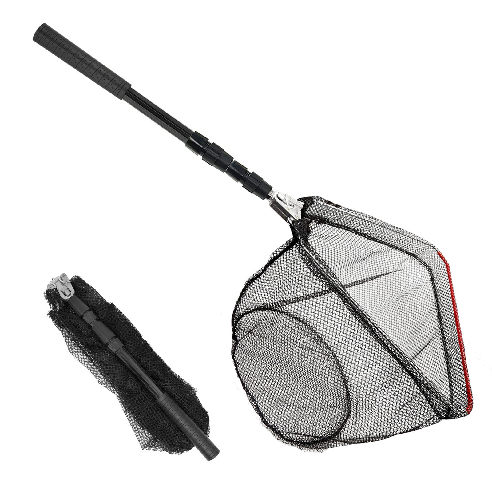 extendable fly fishing nets SANLIKE 129cm Folding Fishing Net Landing Collapsible Telescopic Sturd –  SANLIKE STORE