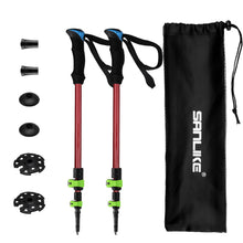Load image into Gallery viewer, SANLIKE 1.1m Ultralight Trekking Poles Non-slip Crutch Three-section Adjustable Carbon Fiber Trekking Pole Walking Pole