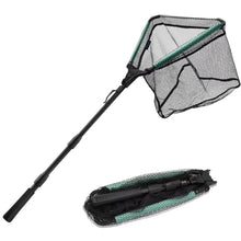Load image into Gallery viewer, SANLIKE 1.8m Floating Fishing Net Fish Folding Landing Net with Telescopic Pole Handle Durable Rubber Coated Collapsible Net