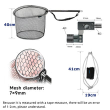Load image into Gallery viewer, SANLIKE 3m Fishing Net With Folding Head Set Telescoping Carbon Fiber Landing Handle Pole Foldable PE Net Fishing Tackle