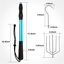 Load image into Gallery viewer, SANLIKE Telescopic Fish Gaff with Stainless Sea Fishing Spear Hook Tackle Soft Handle Aluminium Alloy Pole for Saltwater Tool