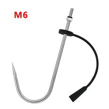 Load image into Gallery viewer, SANLIKE M6/M8 Fishing Gaff Stainless Steel Fishing Spear Hook with Protection Cover for Saltwater Freshwater Fishing Accessories