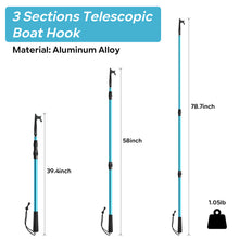 Load image into Gallery viewer, SANLIKE 2M/3.6M Boat Hooks Aluminum Tube Telescopic Adjustable Pole Floating Durable Rust-Resistant Push Pole Boats Accessory