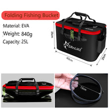 Load image into Gallery viewer, SANLIKE 40cm、50cm Live Fish Box, Fish Barrel EVA Waterproof Material, Water Container for outdoor activities Traveling, Fishing