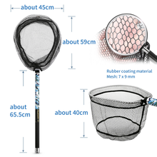 Load image into Gallery viewer, SANLIKE 5m/6m Fishing Net And Folding joint set Retractable Carbon Pole Landing Nylon Net Adapter Fishing Tool Accessories