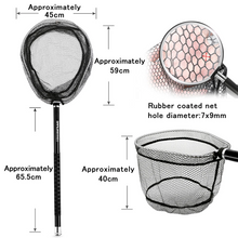 Load image into Gallery viewer, SANLIKE 5M Red Pole Carbon Fibre Portable Telescopic 9-level Floor Net Rubber Net 4 Folding Frame Oval Rake Net Fishing Rod Set