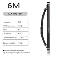 Load image into Gallery viewer, SANLIKE 6m Fishing Net Carbon Fiber Pole Telescoping Foldable Landing Handle Rod for Carp Fishing Tackle Catching Releasing Tool