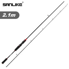 Load image into Gallery viewer, SANLIKE Casting Spinning Fishing Rods 1.8/2.1/2.4m Ultralight Carbon Fibre Fishing Rods Saltwater Freshwater Tools Accessories