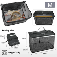 Load image into Gallery viewer, SANLIKE Portable Floating Fishguard Net Protection Fishing Basket Sea Fishing Rock Fishing Protection Live Fish Bucket Quick Dry