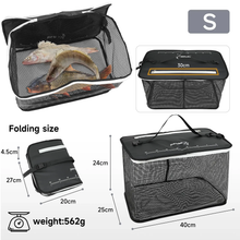 Load image into Gallery viewer, SANLIKE Portable Floating Fishguard Net Protection Fishing Basket Sea Fishing Rock Fishing Protection Live Fish Bucket Quick Dry
