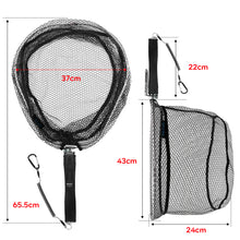 Load image into Gallery viewer, SANLIKE Ultralight Fishing Net 22cm Handle Landing Net EVA Grip With Safety Hook Portable Fishing Tackle Accessories