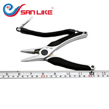 Load image into Gallery viewer, SANLIKE Multi-Function Fishing Pliers Tainless Steel Fishing Line Scissors Fishing Tackle Grip Split Ring Pliers Pesca Tool