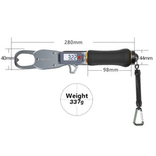 Load image into Gallery viewer, SANLIKE Aluminium Multifunctional Fishing Lip Grip Portable with Digital Scale 360° Rotatable with Digital Scale Fishing Tools