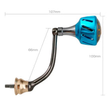 Load image into Gallery viewer, SANLIKE Blue Fishing Reel Handle Right and Left Thread Aviation Aluminum Fishing Tool for Shimano Spinning Reel