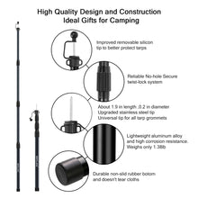Load image into Gallery viewer, SANLIKE 2.5m Aluminium Retractable Tarp Pole Retractable Tent Pole Shelter Support Pole Tarpaulin Pole Camping Hiking Tools