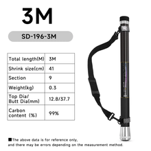 Load image into Gallery viewer, SANLIKE 3m Fishing Net Carbon Fiber Pole Telescoping Foldable Landing Handle Rod for Carp Fishing Tackle Catching Releasing Tool