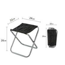 Load image into Gallery viewer, SANLIKE Aluminium Mini Folding Chair Ultra-Light Weight Anti-Rust Outdoor Camping Travel Fishing Chair Foldable Seat Stool