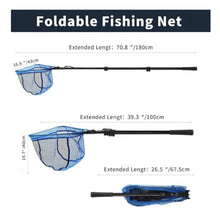 Load image into Gallery viewer, SANLIKE 1.8M Fishing Net Fiberglass Pole Folding Landing Handle Net Telescoping Rod for Easy Catch Release Carp