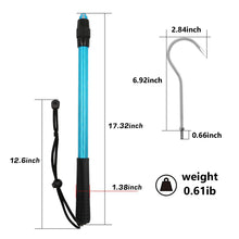 Load image into Gallery viewer, SANLIKE Stainless Steel Telescopic Fishing Hooks Saltwater Fishing Hooks Aluminium Alloy Pole Soft Rubber Grip Fishing Tools