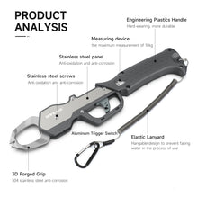 Load image into Gallery viewer, SANLIKE Fishing Lip Gripper Controller With weighing Stainless Steel Fishing Grip Clip Catcher Pliers Tool Accessories