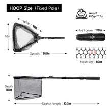 Load image into Gallery viewer, SANLIKE Triangle Handle Nylon Net with Rubber CoatingRetractable Folding Pole HandleFishing Equipment Accessories