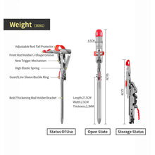Load image into Gallery viewer, SANLIKE Fish Rod Holder Stainless Steel Folding Automatic Bracket Sea Rod Spring Automatic Rod Lifting Bracket Fishing Tool