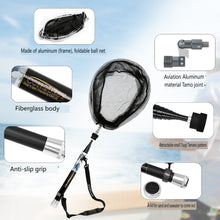 Load image into Gallery viewer, SANLIKE Fishing Net Fibreglass Handle Pole Portable Telescopic Collapsible Landing Net Pole with Adaptor Fishing Gear Tools