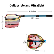 Load image into Gallery viewer, SANLIKE Fishing Landing Nets Telescoping Folding Light Portable Aluminum Alloy Rod Fishing Tool Hand Dip Casting Net