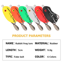Load image into Gallery viewer, SANLIKE 6pcs Fishing Lure Soft Artificial Silicone Bait Modified Bionic Jump Frog Double Hook Thunder Frog Bait Lure Wobblers