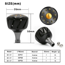 Load image into Gallery viewer, SANLIKE Black Fishing Reel Handle Right And Left of Thread Aviation Aluminum Fishing Tool for Shimano Spinning Reels