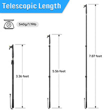 Load image into Gallery viewer, SANLIKE 2.15M Telescopic Boat Hook Floating Durable Rust-Resistant with Luminous Bead Push Pole Boats Accessory
