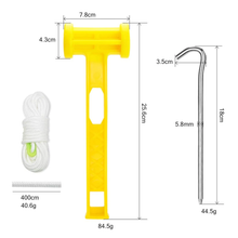 Load image into Gallery viewer, SANLIKE Ultralight stainless steel tent poles waterproof tarpaulin poles camping poles with tent pegs wind rope tent hammer