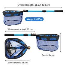 Load image into Gallery viewer, SANLIKE Floating nets Aluminium retractable collapsible landing nets with carrying clips Retractable poles Fishing accessories