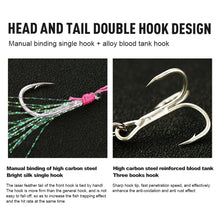 Load image into Gallery viewer, SANLIKE 4.5cm Micro Fishing Lures Iron Plate Lead Fishing Lures Double Hook Fake Bait Jig Long Shot Fake Sea Fishing Lures