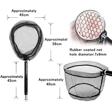 Load image into Gallery viewer, SANLIKE 3m Carbon Fibre Portable Retractable Pole Rubber Net Fishing Rod Set for Carp Tackle Catch and Release Fishing Tools