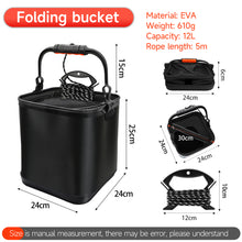 Load image into Gallery viewer, SANLIKE Portable Live Fishing Bucket EVA Thickening Catch Folding Fish Box with Handle Transparent Bag for Outdoor Fishing Tool