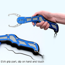 Load image into Gallery viewer, SANLIKE Fish Lip Gripper with Non-Slip EVA Handle Sheath Coiled Lanyard Fish Grabber Fishing Plier Tool Accessories