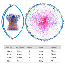 Load image into Gallery viewer, SANLIKE Fishing Net 1/2 inch thread About 12mm Aluminum frame Alloy Foldable Extending Frame Landing Dip Net Fishing Tackle