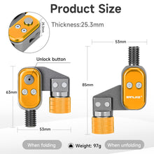 Load image into Gallery viewer, SANLIKE Fishing Landing Net Adapter Aviation Aluminum Dip Net Folding Joint 1/2inch Standard Head Connector Fishing Tool