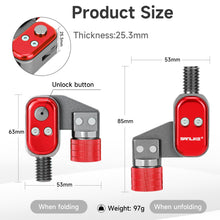 Load image into Gallery viewer, SANLIKE Fishing Landing Net Adapter Aviation Aluminum Dip Net Folding Joint 1/2inch Standard Head Connector Fishing Tool