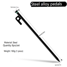 Load image into Gallery viewer, SANLIKE 8 Pieces Black 30cm Tent Pegs Heavy Duty Forged Steel Tent Stakes Storage Bag Various Ground Outdoor Camping Tools