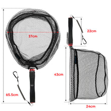Load image into Gallery viewer, SANLIKE Ultralight Fishing Net 22cm Handle Landing Net EVA Grip With Safety Hook Portable Fishing Tackle Accessories 1/2 UNC

