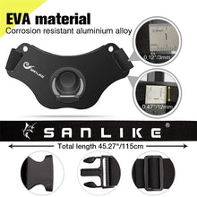 Load image into Gallery viewer, SANLIKE Fishing Fighting Belt Rod Holder Aluminum Adjustable Alloy Fishing Pole Waist Belt Tackle Saltwater Tool for Big Fish