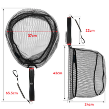 Load image into Gallery viewer, SANLIKE Ultralight Fishing Net 22cm Handle Landing Net EVA Grip With Safety Hook Portable Fishing Tackle Accessories