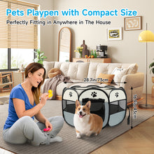 Load image into Gallery viewer, SANLIKE Portable Pet Playpen Small Dog Tent Crates Cage Indoor/Outdoor Pet Exercise Pen Tents Dog House Playground for Puppy Dog
