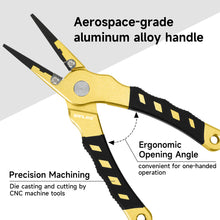 Load image into Gallery viewer, SANLIKE Straight Fishing Pliers Rustproof Aluminium Carbide Cutters Hook Remover Braided Fishing Line Cutting Tackle