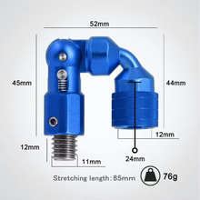 Load image into Gallery viewer, SANLIKE Folding Joint 1/2inch Standard Head Quick Release Connector for Fishing Landing Net Head Aluminum Alloy Adapter