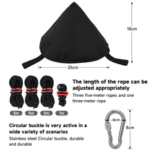 Load image into Gallery viewer, SANLIKE Yurt Black Dome Cap Waterproof Tent Top 4 Ropes Stainless Steel Self-Locking Climbing Buckle Outdoor Tent Accessories