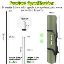 Load image into Gallery viewer, SANLIKE 2 pcs 240cm aluminium stable tent poles tarpaulin poles camping tent poles glass bead connection with storage bag