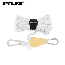 Load image into Gallery viewer, SANLIKE 4pcs 4mm Outdoor Pulley Adjustable Tent Stand Metal Lifting Pulley Highly Reflective Wind Cord Compact and Portable